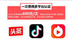 抖音企业认证费用